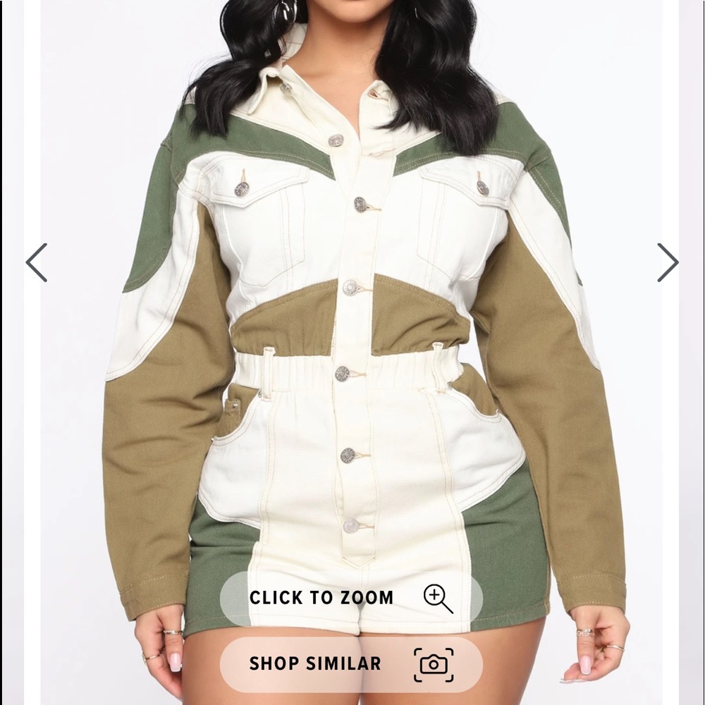 Fashion nova olive combo romper